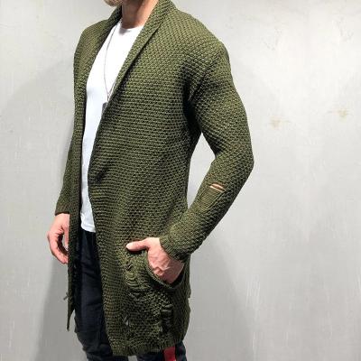 China Breathable autumn and winter new products2021Europe and AmericaWishAmazonEbayMen's cardigan sweater mid length sweater for sale