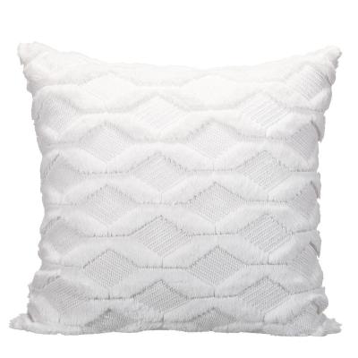 China Single plush PV anti-pilling solid color sofa pillowcase cushion cover wholesale pillow case for sale