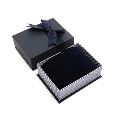 China Custom black ring box/necklace box/bracelet box jewelrybox packaging for bracelet ring and earing for sale