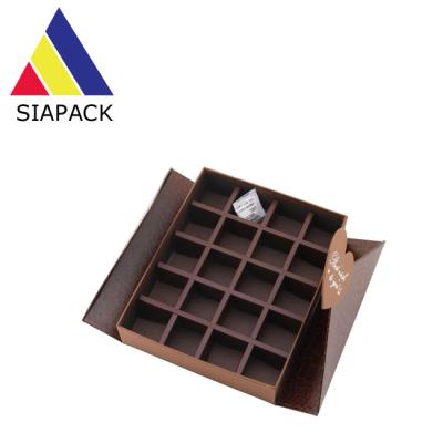 China Recycled Materials Custom Printed Cheap Chocolate Boxes With Paper Dividers for sale