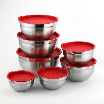 China Sustainable Deep Bowl Storage Kitchenware Space Saving Salad Cooking Serving Mix Meal Prepare Stainless Steel Bowls For Food for sale