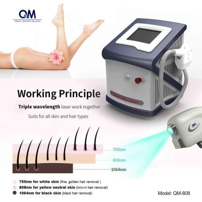 China 808 Hair Removal Machine Laser Hair Permanent Three Wave for sale