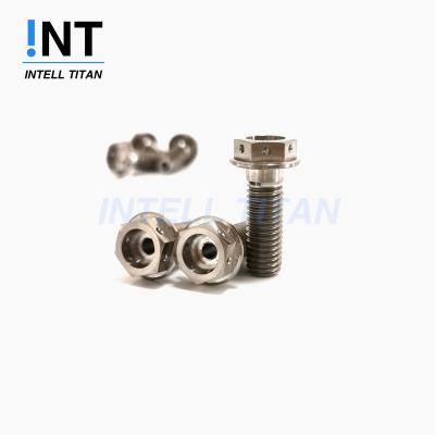 China titanium single gr5 banjo bolt M10 X 1.0 titanium probolt racing motorcycle parts for sale