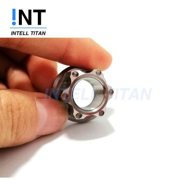 China Titanium HEX Nuts Gr5 Flange Nut Ti Axle Nuts For Motorcycle Modified M12 For yamaha for sale