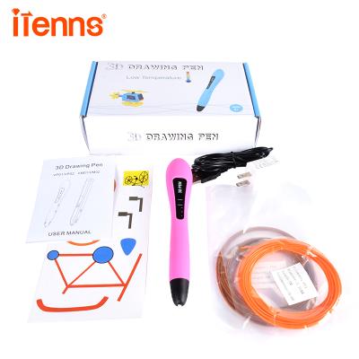 China Advertising Company Arts and Crafts Drawing 3D Pen Doodle Printer Pen with Free Filament for sale