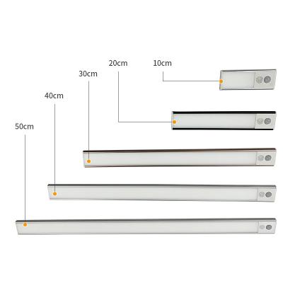 China Industrial Cabinet Light 40cm Wireless Magnetic Kitchen Stick Motion Sensor Light Stairs Under Cabinet LED Night Light for sale