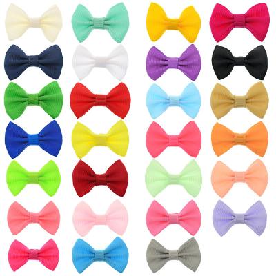 China Grosgrain Wholesale Ribbon Small Bow White Pink Bow Decor Craft Packages Gift Birth Party Wedding Decoration Bowknot DIY Bow for sale