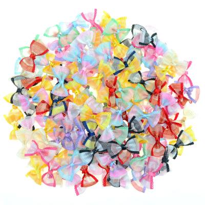 China Grosgrain Wholesale 1.5'' (3.5cm) Cute Plaid Ribbon Small Bow Bow Decor Craft Packages Gift Birth Party Wedding Decoration Bowknot DIY Bow for sale