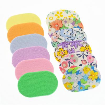 China Hair clips Wholesale Small Size Cute Floral Print Hairpins Baby Girls' Oval Shape Barrettes Solid Fabric Hair Clips for sale