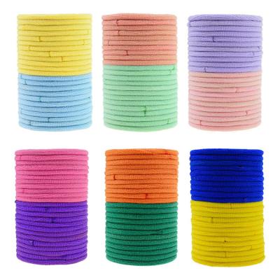 China Hair elastics Wholesale Solid Colorful Small Rubber Bands Hair Elastics Ponytail Holder Baby Girls' Hair Accessories for sale