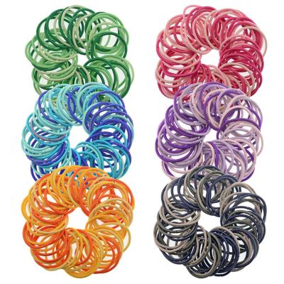 China Hair elastics Wholesale Colorful Girls Hair Elastics Ponytail Holder Baby Girls Hair Accessories for sale