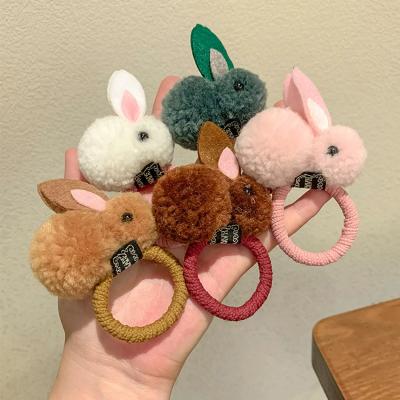 China Hair decoration Cute Bunny Hair Elastics Ponytail Holder Cartoon Hair Ties Baby Girls' Hair Accessories for sale