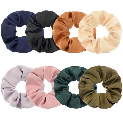 China Hair ties Fashion13cm Neutral Tone Hair Elastics Ties Women Large Satin Hair Scrunchies for sale