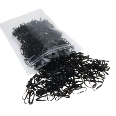 China Hair elastics Wholesale 30mm (L) x 2mm (W) Clear Black TPU Hair Elastics Women Girls Thick Rubber Bands for Hair for sale