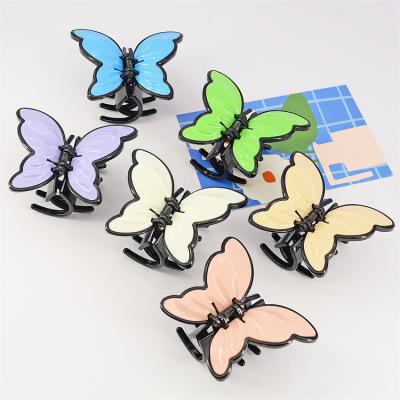 China Hair decoration Women Girls' Jaw Clamp Clips Accessories Fashion Big Butterfly Hair Claw Clips for sale