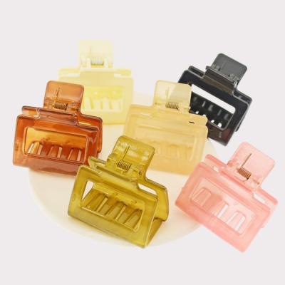 China Hair decoration Wholesale Fashion Solid Color 1.96'' Square Hair Claw Clips For Thin Hair Women Girls' Medium Non-slip Hair Clamps Jaw Clips for sale