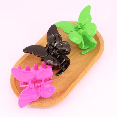 China Hair decoration Wholesale Women Girls' Plastic Jaw Clamp Clips Fashion Butterfly Hair Claw Clips for sale