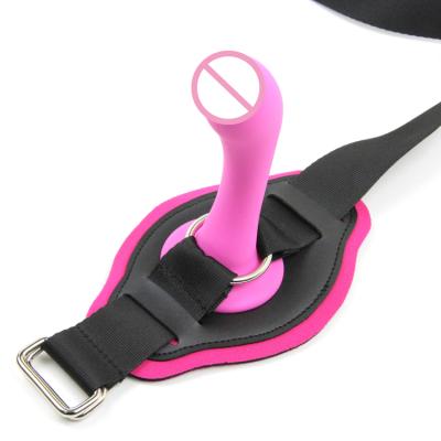 China Realistic PU/Iron//copper Silicon Strapon Dildo Pants Adjustable Harness Belt With Rings Penis BDSM Panties Dildos Pants Wearable Sex Toys For Lesbian for sale