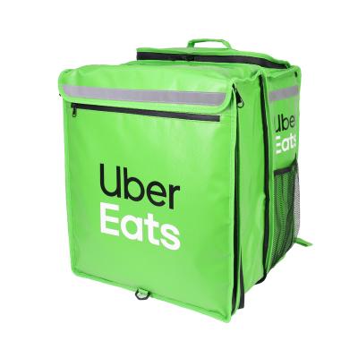 China Waterproof Uber Eats Insulated Bag Recycling Thermal To Carry Large Waterproof Commercial Food Delivery Pizza Bag Backpack With Customized Logo for sale