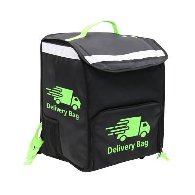 China Waterproof Uber Eats Delivery Bag Double Deck Waterproof Insulated Cooler Bag Motorcycle Backpack Box Bag for sale