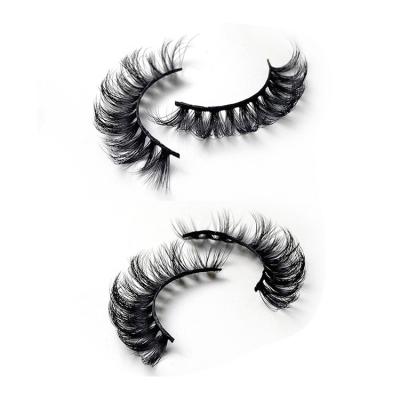 China Long Natural 3d Faux Mink Lashes Russian Volume Strip Lashes Eyelash Extensions D Loop Strip Lashes for sale