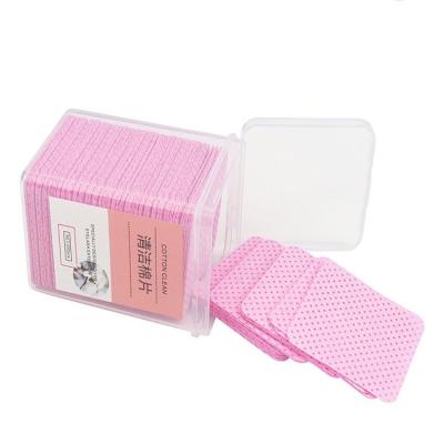 China Glue Easy Clean Private Label 200 Pcs Glue Cleaning Pink Lash Glue Nozzle Wipes Sheet Cloth Cotton Rags for sale