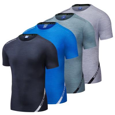 China Wholesale Custom Breathable QUICK DRY Men's Breathable Seamless Performance White Gym Fit Fitness T-shirt Tee Quick Dry T-shirt for sale