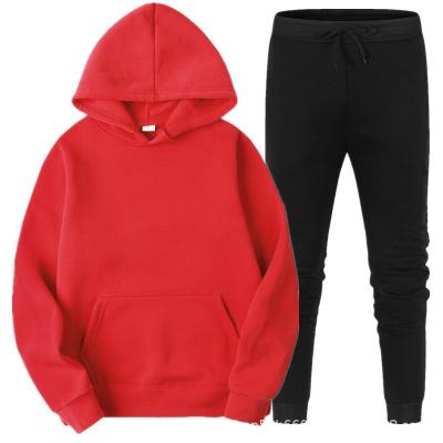 China Custom Sports Anti-Wrinkle Mens Solid Color Pullover Sweatpants High Quality Backwoods Hoody And Hooded Hoodie Set for sale