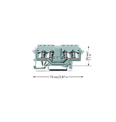 China Hot Selling Good Quality PA66 Micro Rail Mounted Terminal Blocks for sale