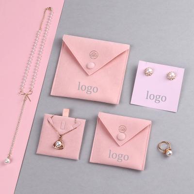 China Recyclable Custom Logo Jewelery Bracelet Ring Necklace Packaging Bags Velvet Pouches Drawstring Bag For Jewelry Pouch Bag for sale