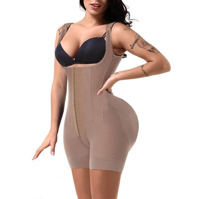 China Fajas Antibacterial Custom Slimming Abdomen Supporting Shapewear High Waisted Butt Lifter Full Bodysuit Women's Body Shaper for sale