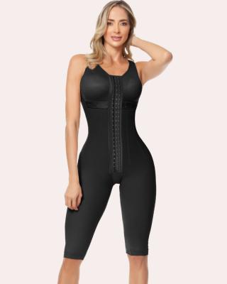 China Antibacterial Women's Hourglass Shapewear For Slimming And Flatten Abdomen Breasted Jumpsuit Sleeveless Button Up Full Body Shapewear Shaper for sale