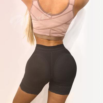 China Antibacterial High Compression Waist Shorts For Women Shapers Double Compressiom Butt Lifter Shorts for sale