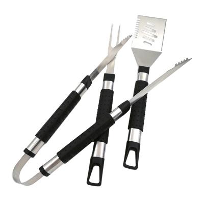 China Easily Cleaned 2022 BBQ Set Grill Set Spatula SS430 Grill Tool Kit / Fork / Tongs Stainless Steel for sale