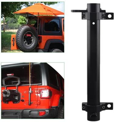 China Hinge Aluminum Mount Single Tailgate Flagpole & CB Radio Antenna Mount Bracket Compatible With Jeep Wrangler JL JK for sale