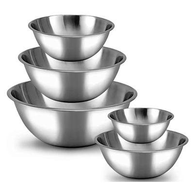 China American Style Amazon Hot Sale Stainless Steel Mixing Bowls with Lids Interlocking Stackable Bowl Set for Cooking Meal Prep Baking Serving for sale