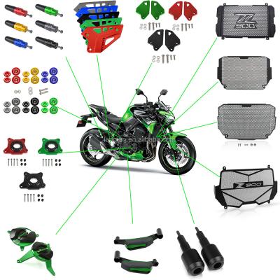 China For KAWASAKI NINJA900 Z900 Motorcycle Radiator Grill Guard Cover Frame Crash Pads Engine Case Sliders License Plate Bracket SSS-S7 for sale