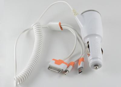 China 3-in-1 Car Charger for Smartphones/iPhone4/5 12-24V AC 50/60Hz Input Voltages for sale