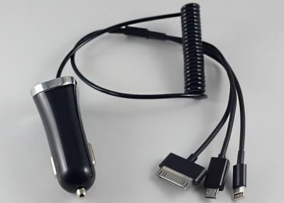 China PC ABS Material 3 In 1 In Car Usb Charger Convenient For iPhone4 / 5 for sale