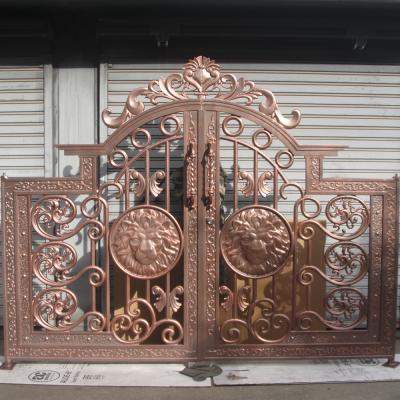 China Wonderful Easily Assembled Iron Steel Base Track Single Base Track Designs Driveway Gate For Homes for sale