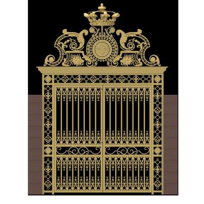 China PRC factory direct sale paint finish cast aluminum luxury easily assembled baking garden gate for sale