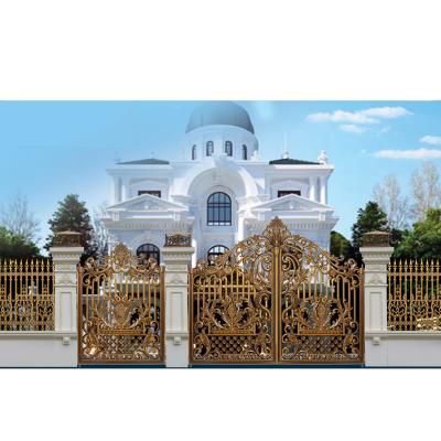 China Easily Assembled High Quality Aluminum Type Cast Iron Gate Factory Price Solid Aluminum Metal Driveway for sale