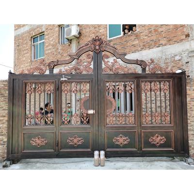 China Easily Compiled Exterior Door Design Cast Aluminum Single Door Design Villa Swing Doors for sale