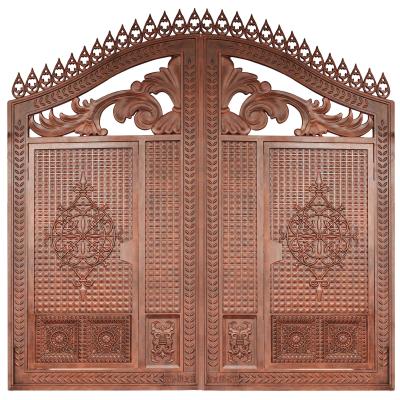 China Cast Iron China Supplier Solid Metal Easily Assembled Aluminum Type Powder Coated Exterior Finish Aluminum Door for sale