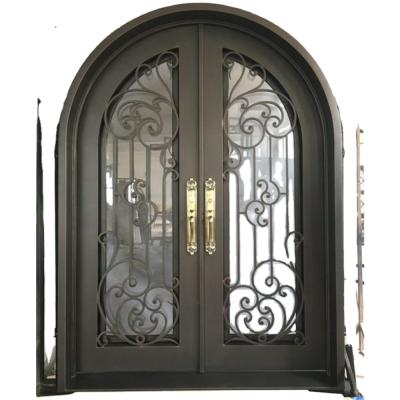 China OEM Low Price Modern Custom Made Double Sided Iron Burglar Gate Master Entry Door for sale