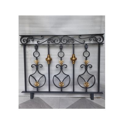 China Modern Wrought Iron Railing Design Customized Size Steel Balcony Railing For Outdoor for sale