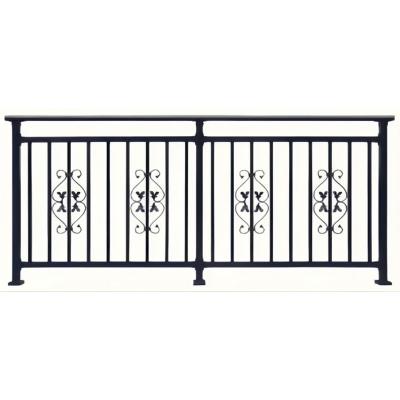 China Modern Factory Easy Installation Villa Balcony Railings Wrought Iron Railing Wholesale Price for sale