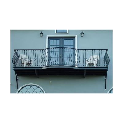 China Modern Building Baluster Art Decor Guardrail In Metal Balcony Balustrade Wrought Iron Railing for sale