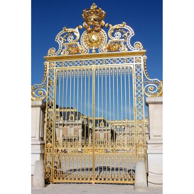 China Durable Best Customized Decorative Fence Gate Sliding Dragon Gate Wrought Iron Yard Entrance for sale