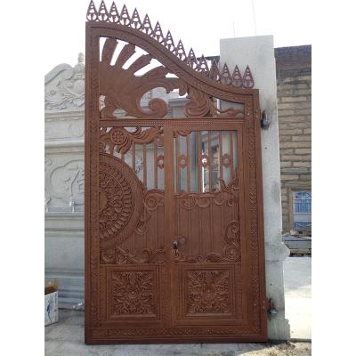 China Factory Price Durable Modern Decorative Wrought Iron Villa Sliding Door for sale